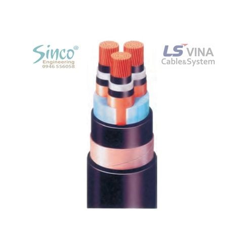 Cáp ngầm trung thế Cu/XLPE/PVC/DSTA/PVC 24KV (3 core) LS VINA
