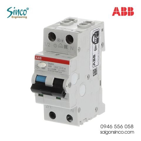 Cầu dao chống dòng rò RCBO DS201 - 1P+N