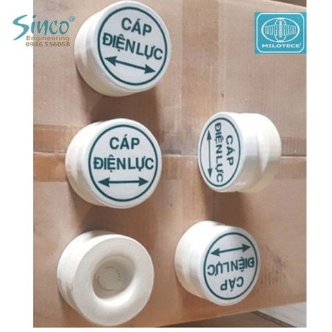 Sứ mốc báo hiệu cáp ngầm (cọc mốc báo hiệu cáp điện lực bằng sứ)