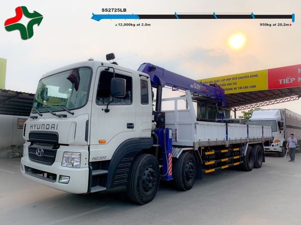 Hyundai HD320 gắn cẩu 12 tấn Dongyang SS2725LB": "Xe Hyundai HD320 gắn cẩu Dongyang SS2725LB - Sự kết hợp mạnh mẽ cho vận chuyển và xử lý tải trọng lớn
