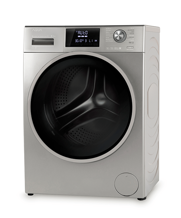Máy giặt Aqua Inverter 9.5kg AQD-DD950E lồng ngang màu ghi
