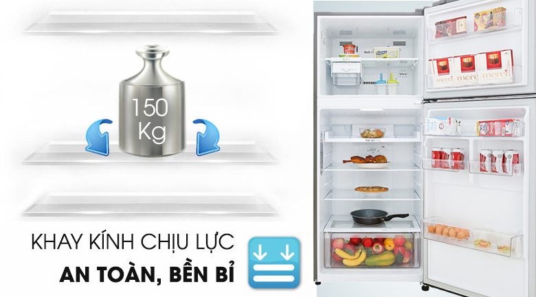 Tủ lạnh LG GN-M422PS 393l màu bạc không vòi