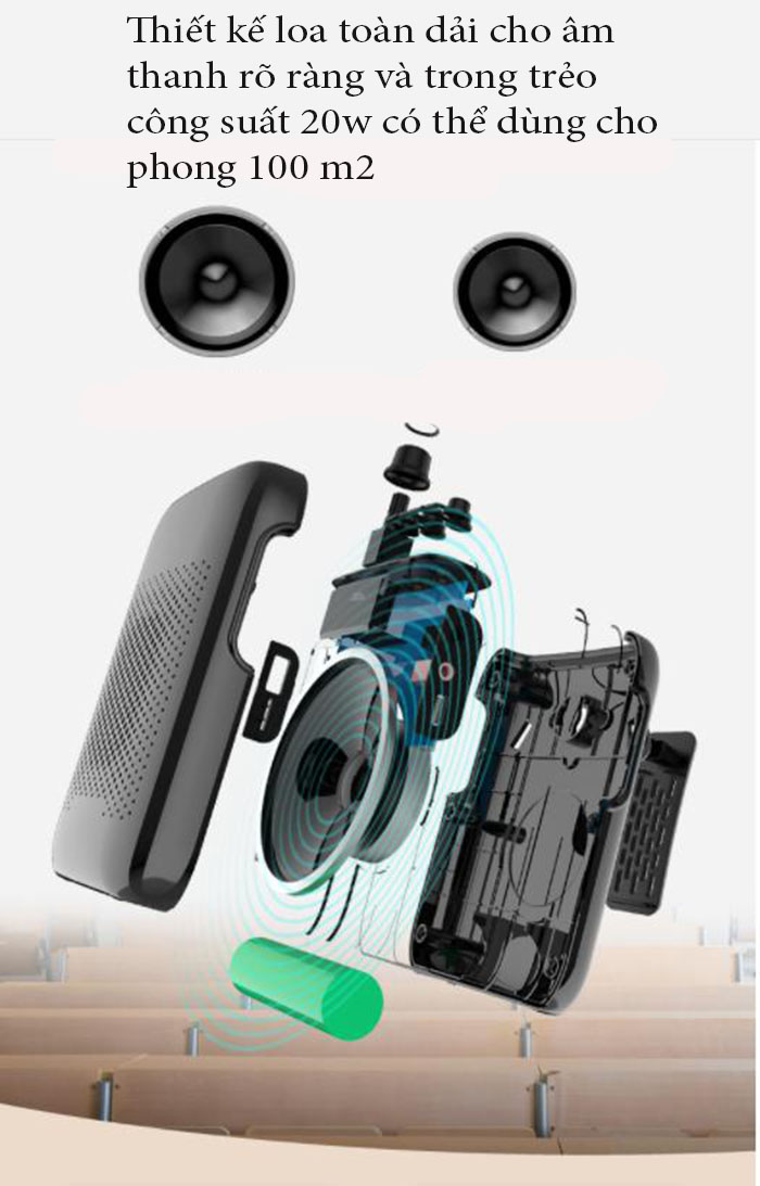 Máy trợ giảng không dây Aporo T30 UHF hàng nhập khẩu chính hãng