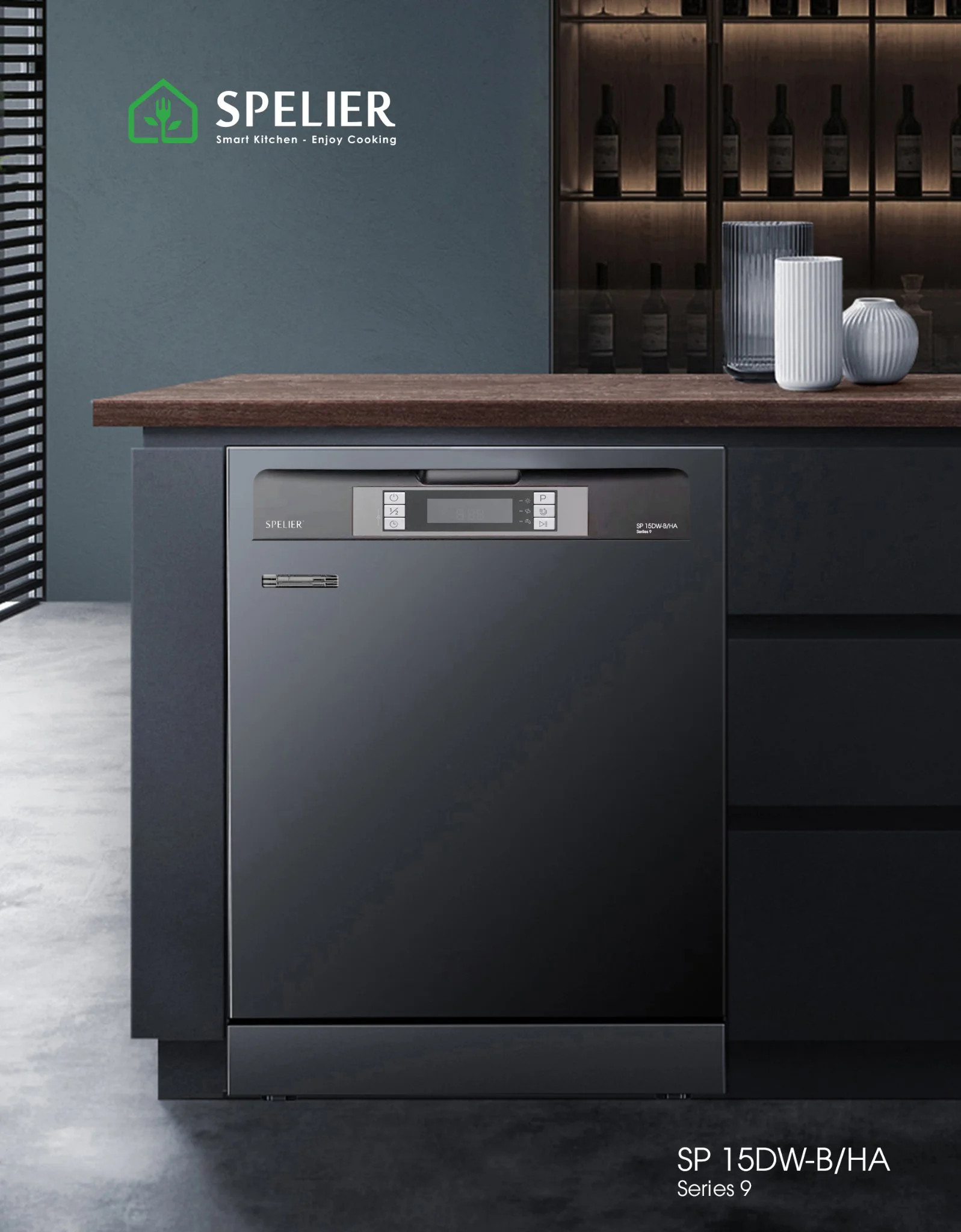 MÁY RỬA BÁT SPELIER 15DW-BLACK/HA 15 BỘ