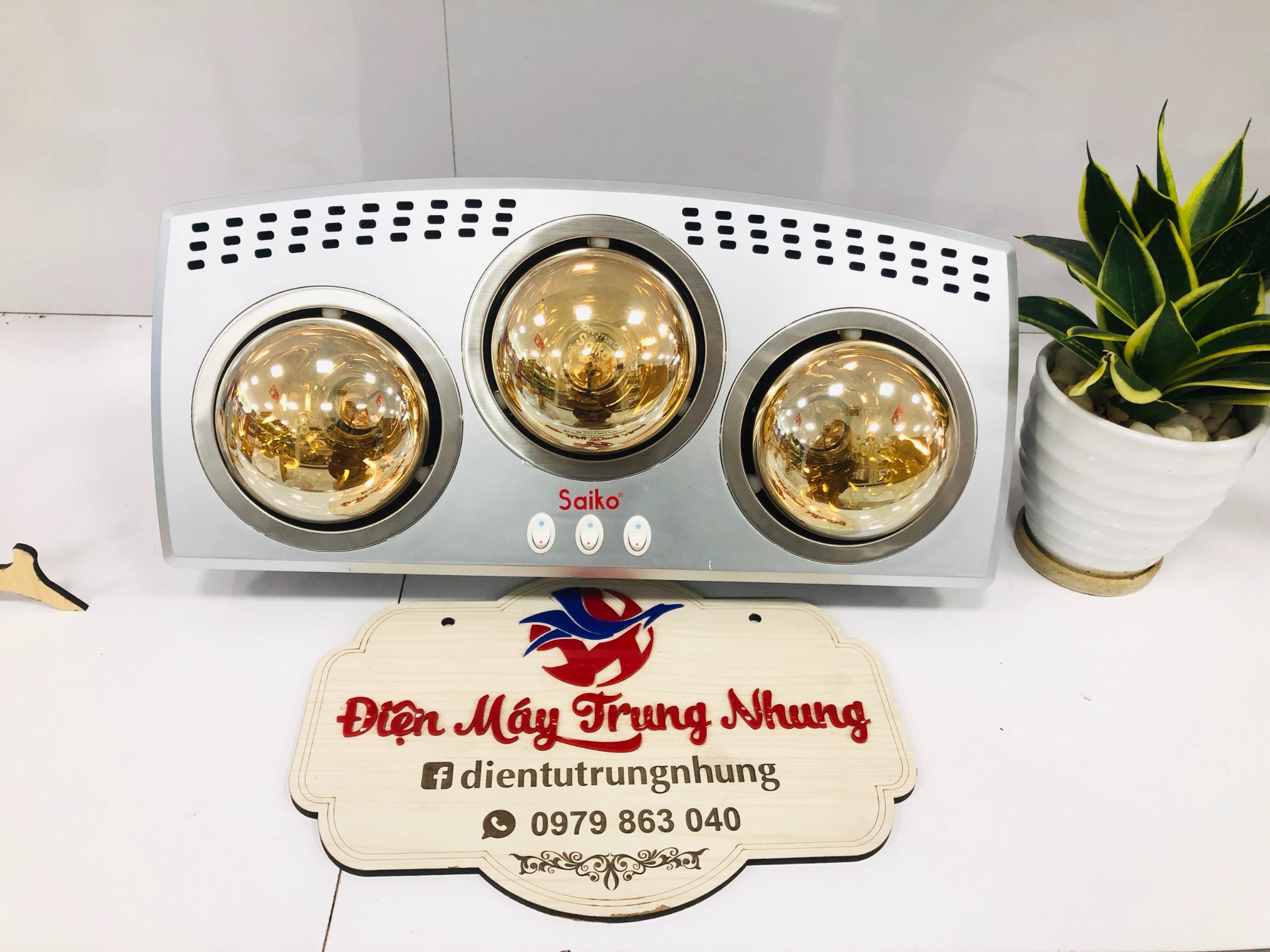 Sưởi nhà tắm 3 bóng Saiko BH3826