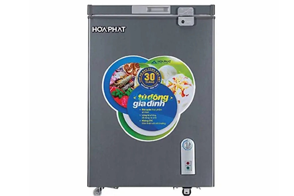 TỦ ĐÔNG HÒA PHÁT HPF AD6107G 107L 1 chế độ MÀU GHI XÁM