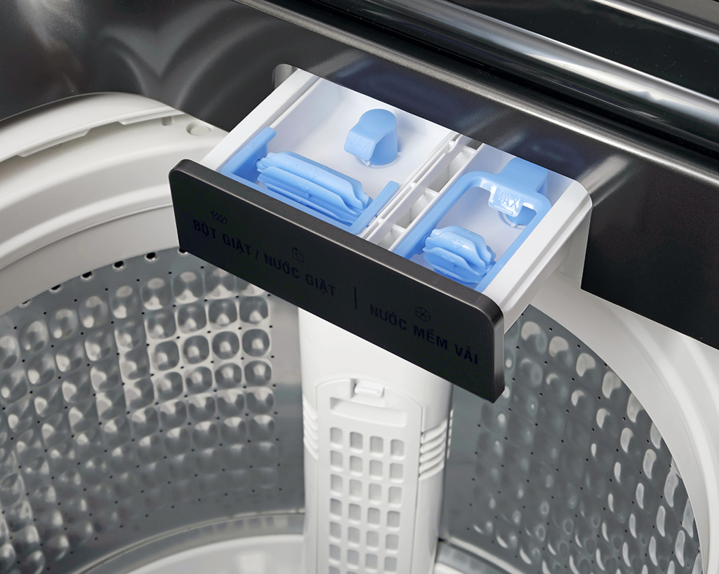 Máy giặt Aqua 11kg AQW-FR110GT.PS lồng đứng màu ghi đen