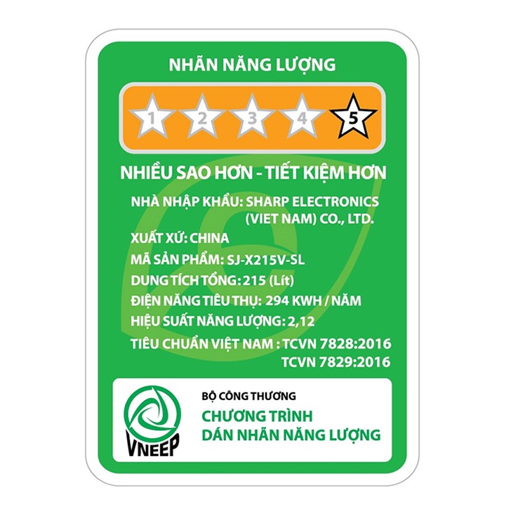 TỦ LẠNH SHARP SJ-X215V-SL 215 LÍT INVERTER