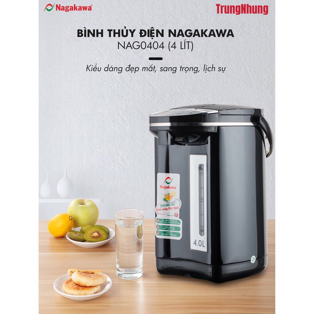 Bình thủy điện Nagakawa NAG0404 4l