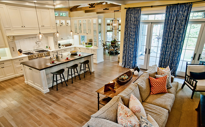 Thiết kế phòng khách liền bếp