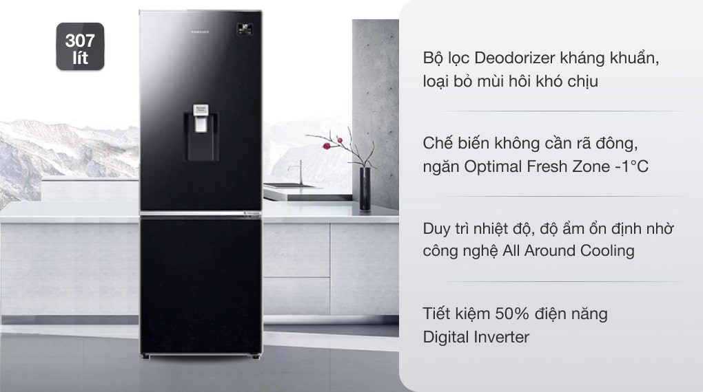 Tủ lạnh Samsung Inverter 307 lít RB30N4190BU/SV