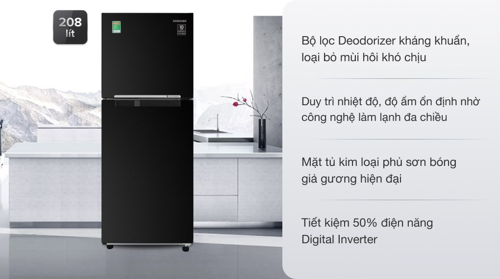 Tủ lạnh Samsung inverter 208 lít RT20HAR8DBU/SV