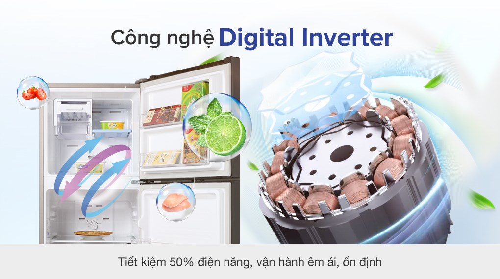 Tủ lạnh Samsung inverter 208 lít RT20HAR8DBU/SV