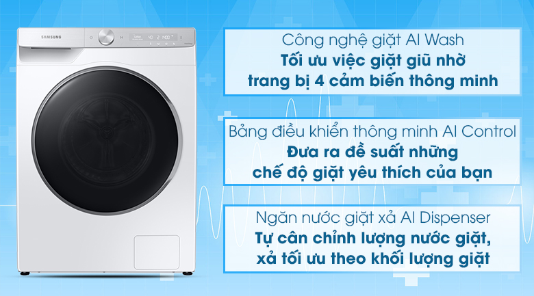 Máy giặt Samsung Inverter 9kg WW90TP44DSH/SV