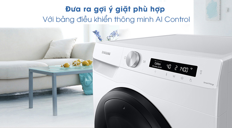 Máy giặt Samsung 8.5kg WW85T554DAW/SV lồng ngang màu trắng (có cửa phụ)