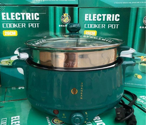 Nồi lẩu mini cắm điện đa năng chống dính cao cấp SHANBAN