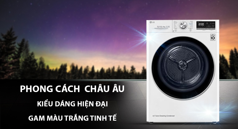 Máy sấy quần áo LG INVERTER 9KG DVHP09W