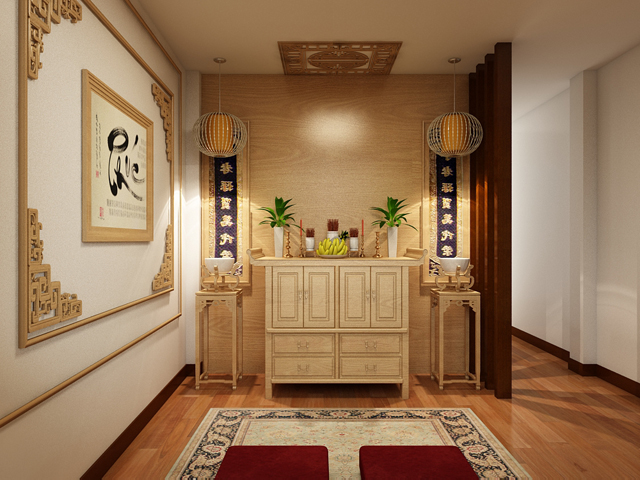 Thiết kế phòng thờ cho nhà ống
