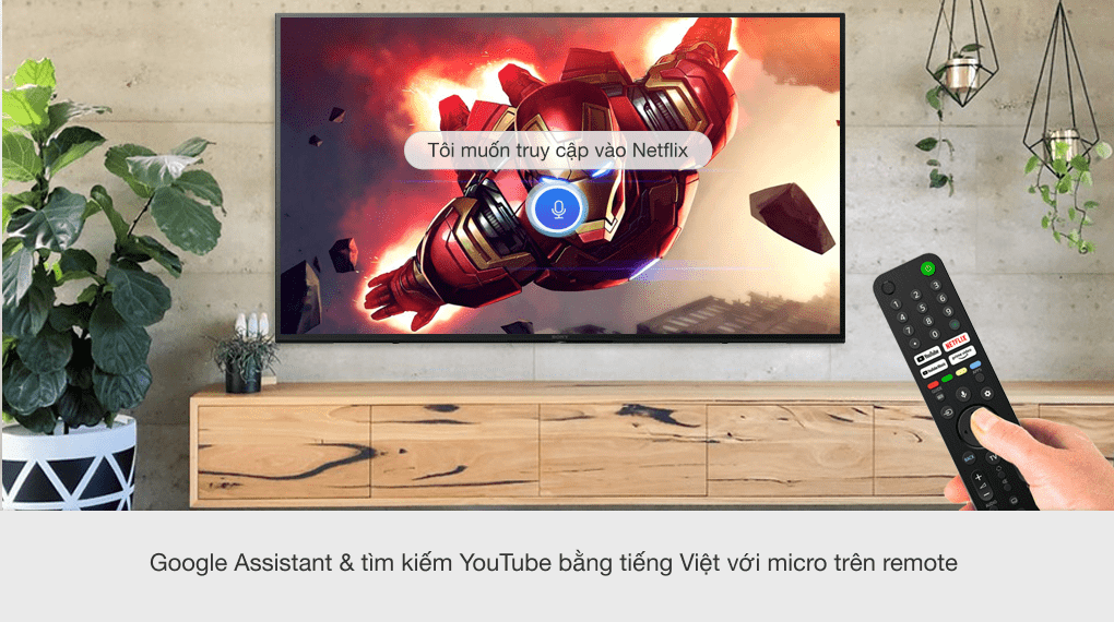 Android Tivi Sony 4K KD - 55X80J Giọng nói