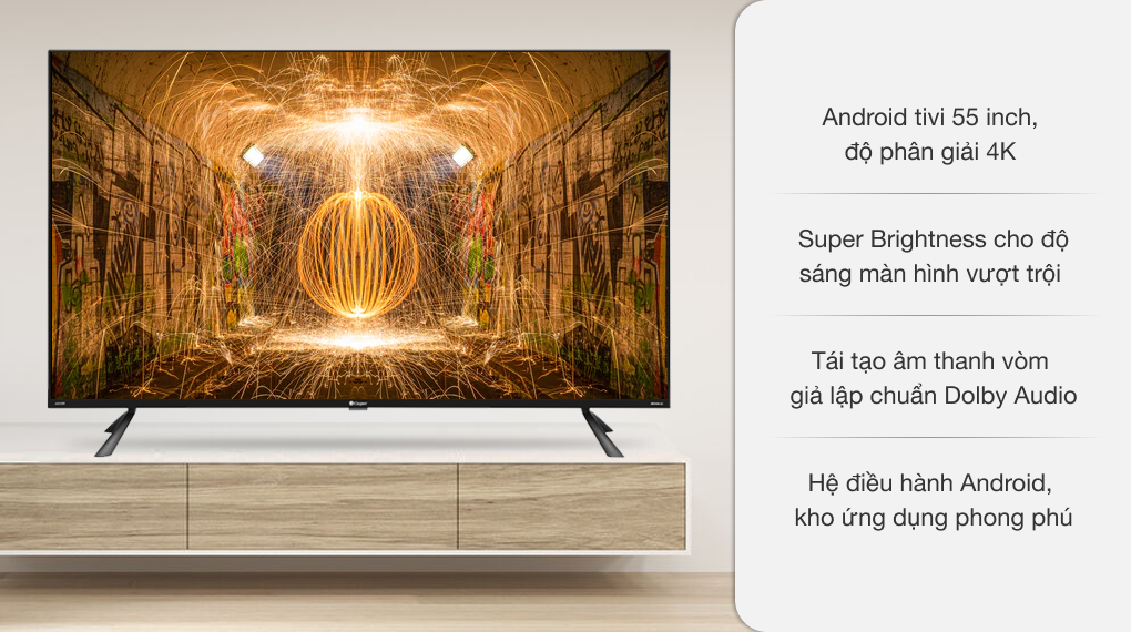 Smart Tivi Casper 4K 55 inch 55UG6100 Giọng nói
