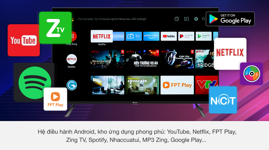 Smart Tivi Casper 4K 55 inch 55UG6100 Giọng nói