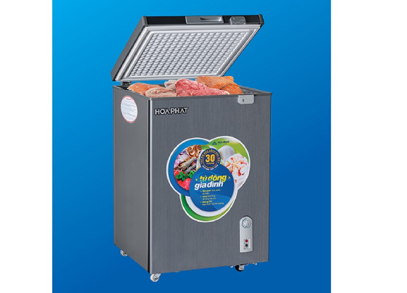 TỦ ĐÔNG HÒA PHÁT HPF AD6107G 107L 1 chế độ MÀU GHI XÁM