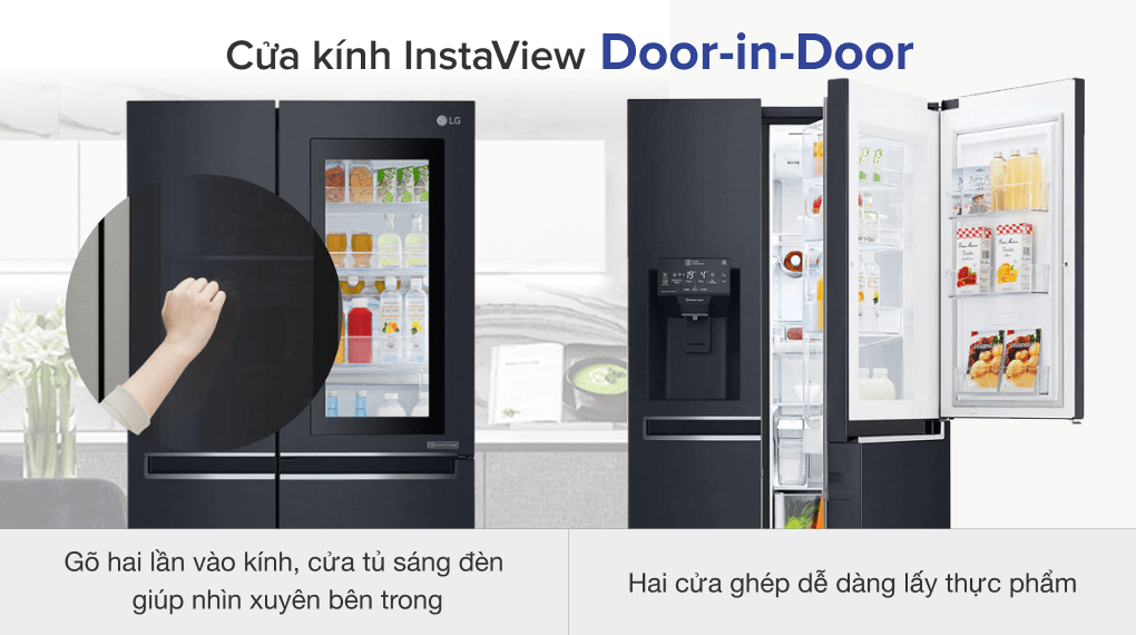 Tủ lạnh LG Inverter InstaView Door-in-Door 601 lít GR-X247MC