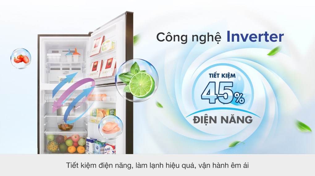 Tủ lạnh Toshiba Inverter 180 lít GR-B22VU (UKG) MÀU ĐEN