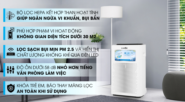 Máy lọc không khí Karofi KAP-E114