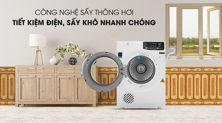 Máy sấy thông hơi Electrolux 8 Kg EDS805KQWA