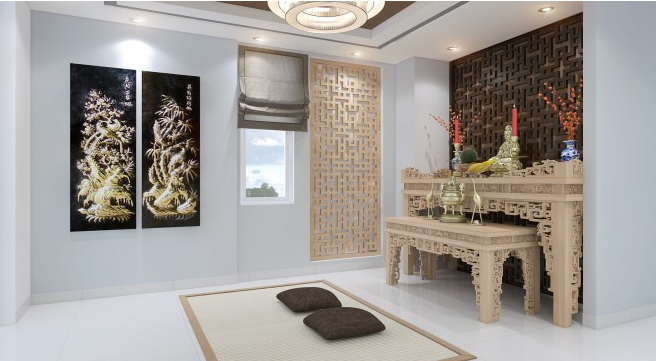 Thiết kế phòng thờ theo phong thủy