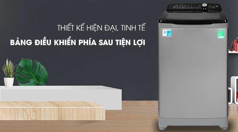 Máy giặt Aqua 10kg AQW-FR100ET S lồng đứng màu ghi