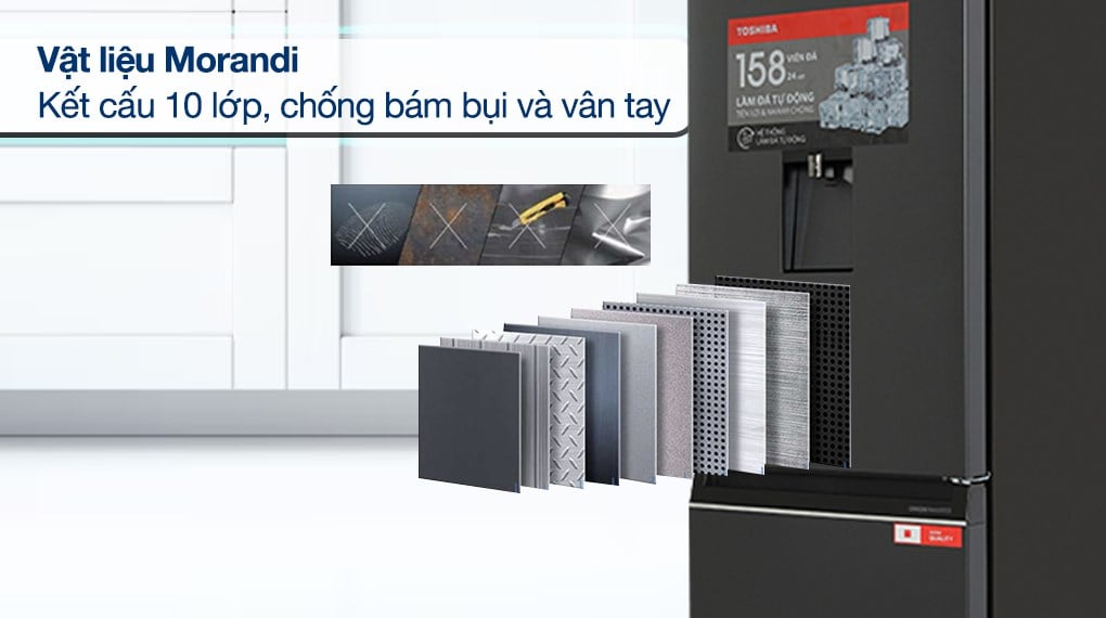 TỦ LẠNH TOSHIBA GR-RB405WEA-PMV(06)-MG Inverter 321 lít