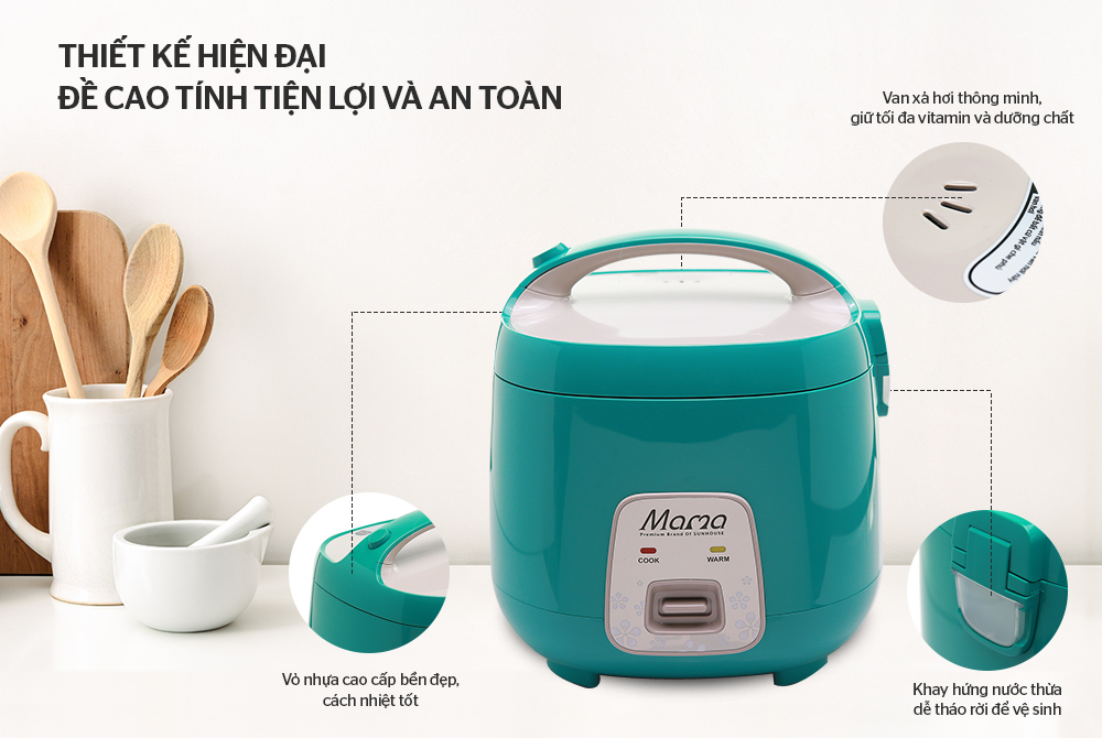 Nồi cơm điện Sunhouse Mama 1.8 lít SHD8652G