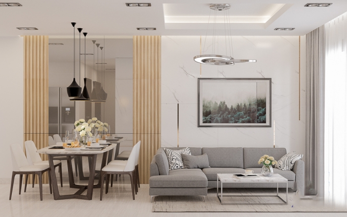 Thiết kế phòng ăn và bếp cho nhà ống