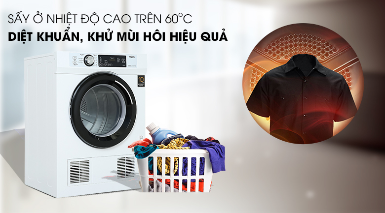 Máy sấy quần áo AQUA AQH-V700FW 7KG