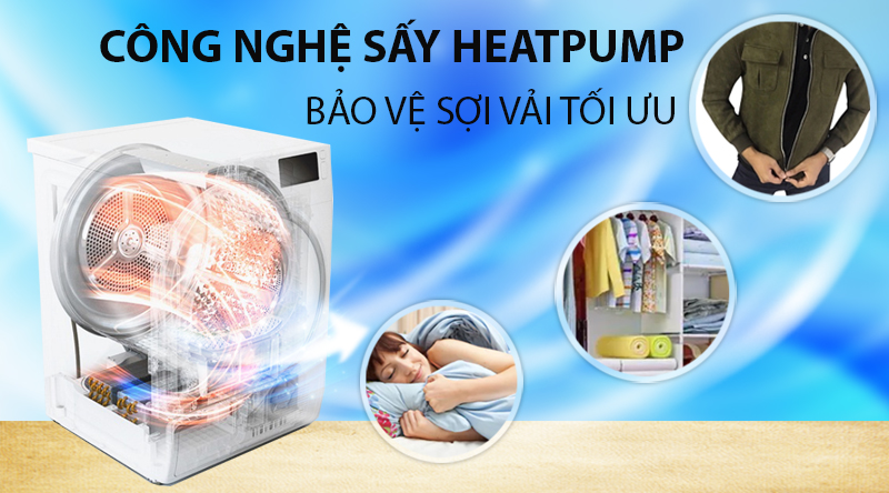 Máy sấy quần áo LG INVERTER 9KG DVHP09W