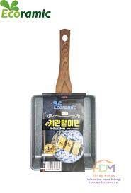 Chảo đá đáy từ vuông đúc trứng Ecoramic size 20x23