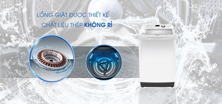 Máy giặt Aqua 12kg AQW-FR120CT W lồng đứng màu ghi