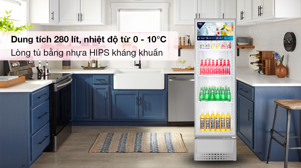 Tủ mát Aqua 280 Lít AQS-AF400N - chính hãng