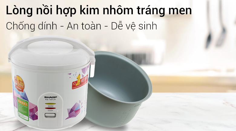 Nồi cơm điện Sharp 1.8 lít KS-18TJV