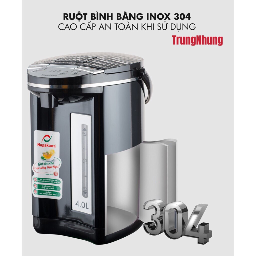 Bình thủy điện Nagakawa NAG0404 4l