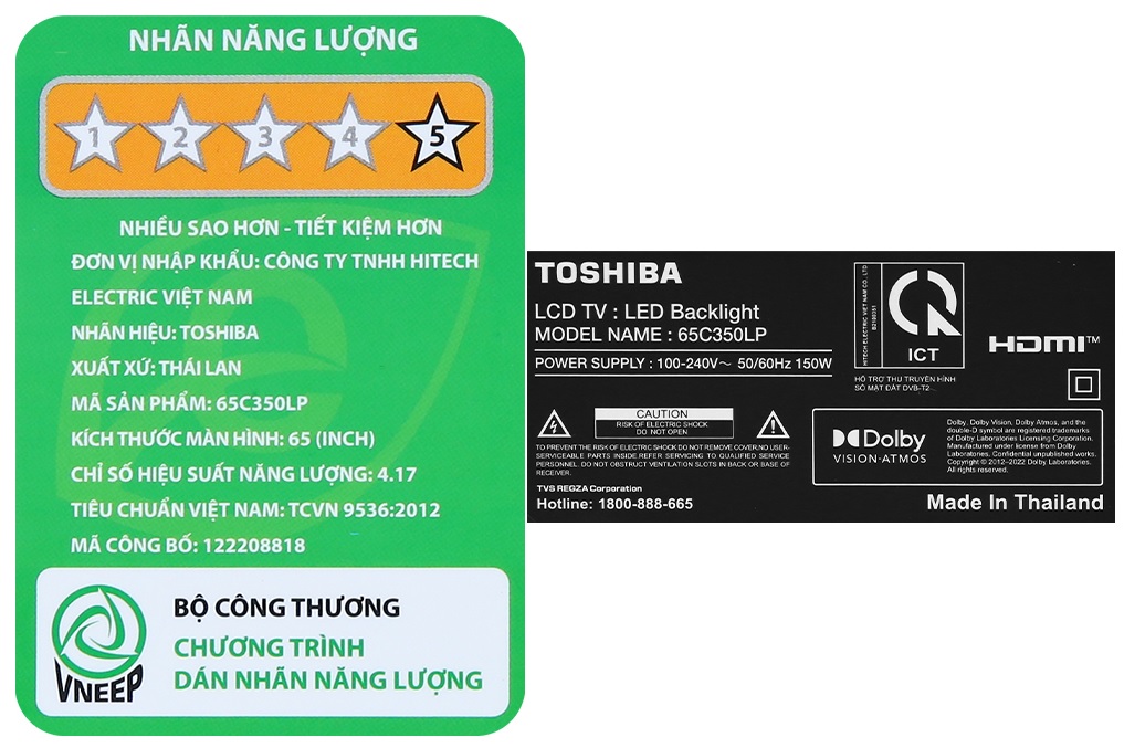 TIVI TOSHIBA 65C350LP 4K 65 INCH
