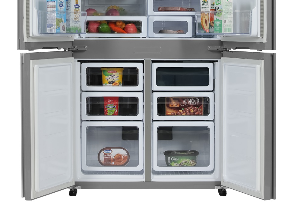 TỦ LẠNH 4 CÁNH SHARP SJ-FXPI689V-RS 607 LÍT INVERTER