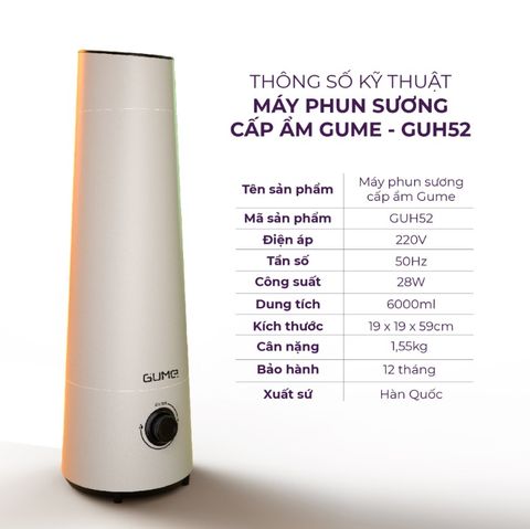 MÁY PHUN SƯƠNG TẠO ẨM GUME GUH52