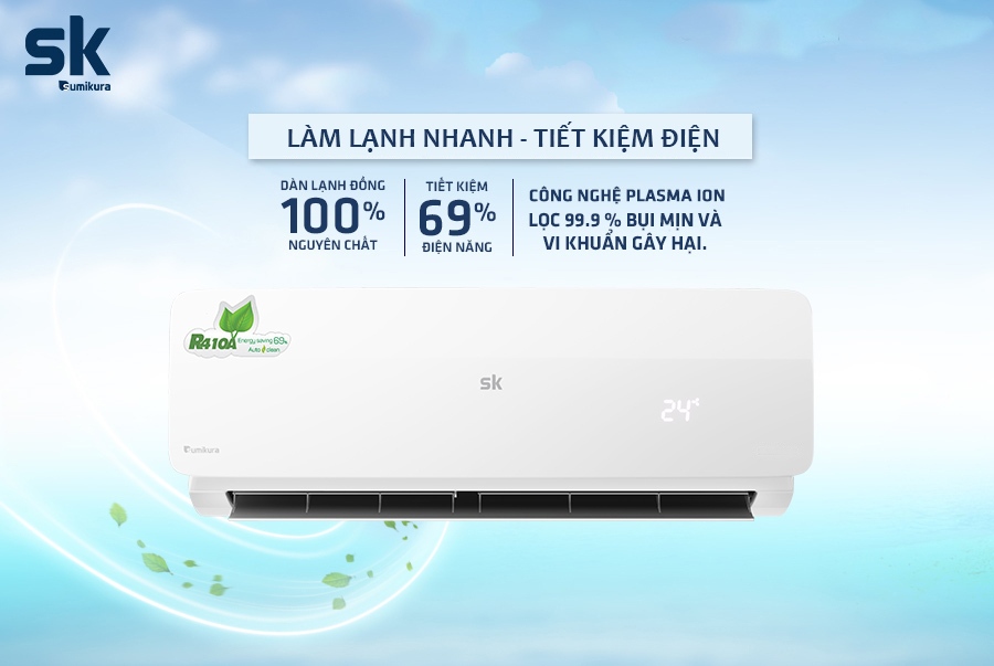 Điều hoà Sumikura APS-120 TITAN-A 12000btu 1 chiều thường gas   R32