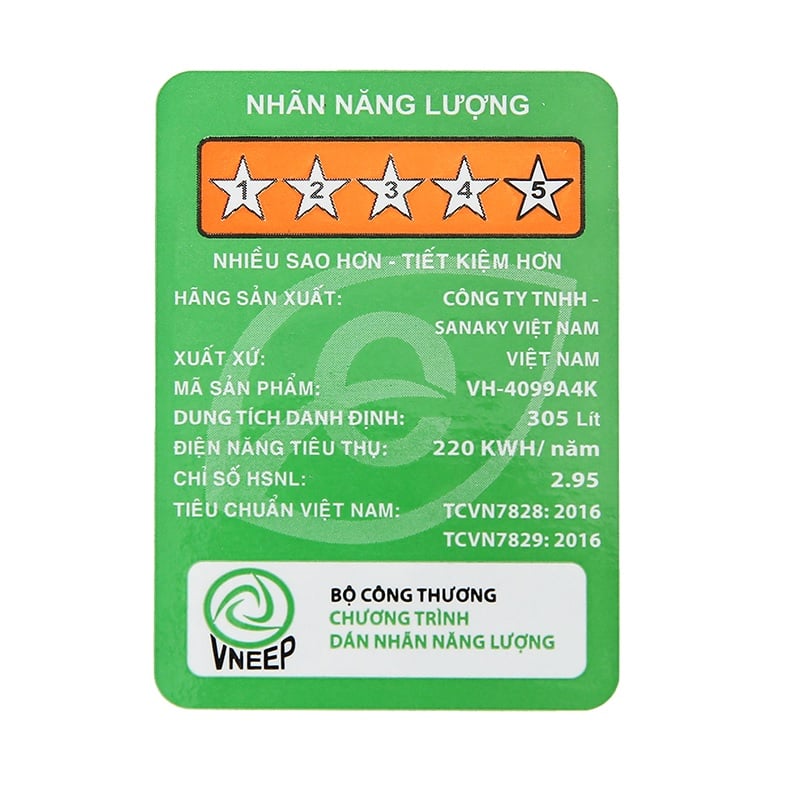 TỦ ĐÔNG SANAKY TD.VH4099A4K 305 LÍT INVERTER