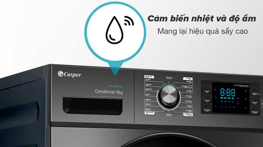 Máy sấy ngưng tụ Casper 8 kg TD – 80CGB - Chính hãng