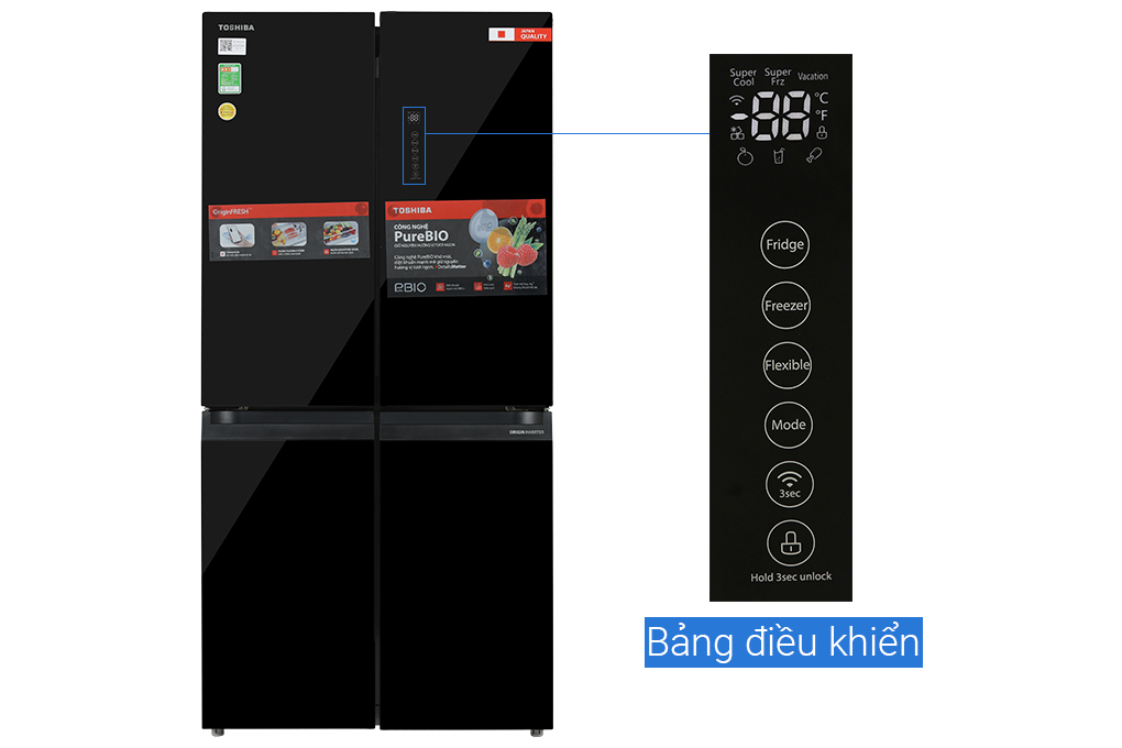 TỦ LẠNH TOSHIBA GR-RF611WI-PGV(22)-XK Inverter 474 lít Multi Door