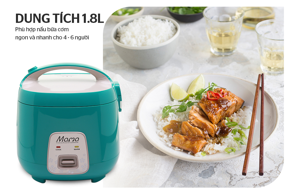 Nồi cơm điện Sunhouse Mama 1.8 lít SHD8652G